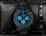 Superclone Rolex Blaken 2024 Daytona Blue Dial Black DLC 4130 Movement Watch